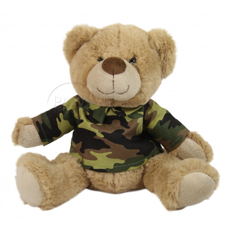 Ours en peluche, avec T-shirt camouflé