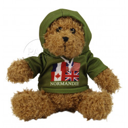 Ours en peluche, sweat, drapeaux alliés