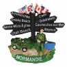 Magnet, Roadsign and Flags, Normandy
