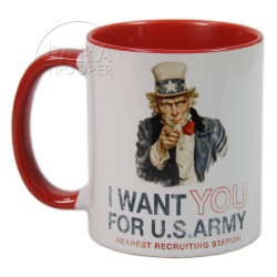 Mug I Want You, poignée rouge