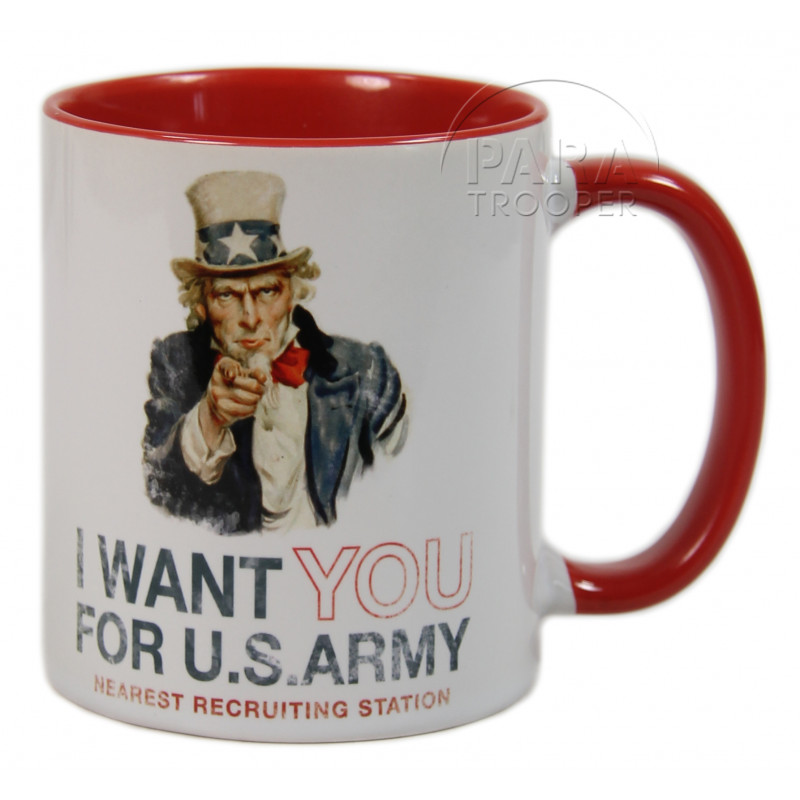 Mug I Want You, poignée rouge