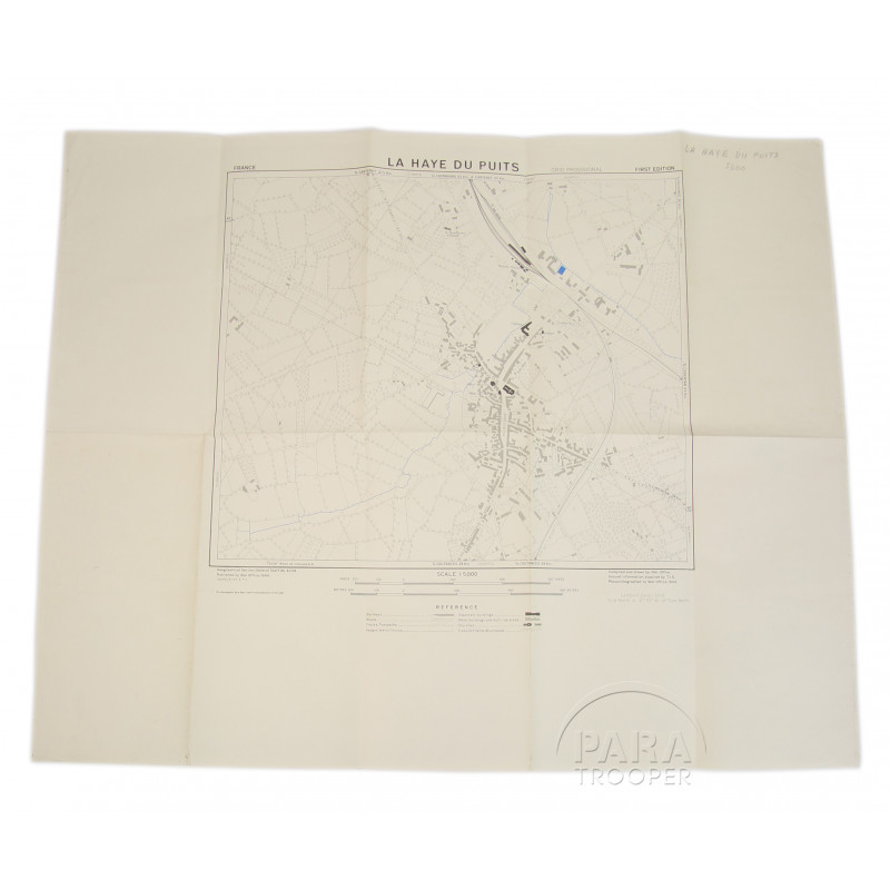 Map, US Army, La-Haye-du-Puits, Normandy, 1944 Map, US Army, La-Haye-du-Puits, Normandy, 1944