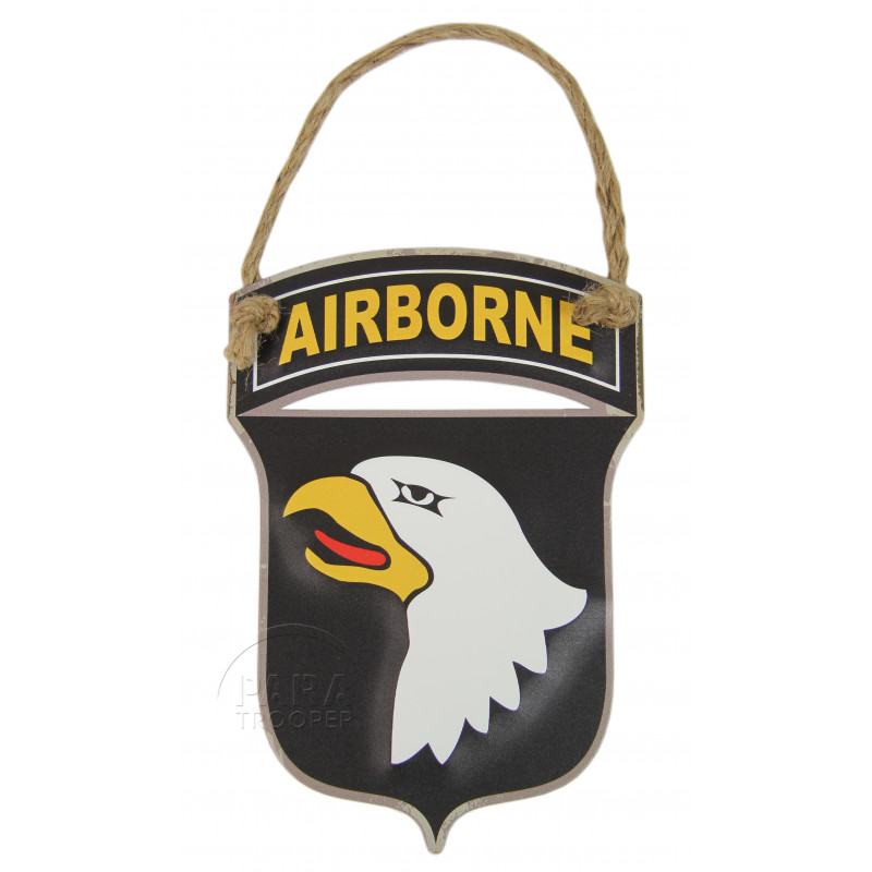 Plaque blason 101st Airborne, à suspendre