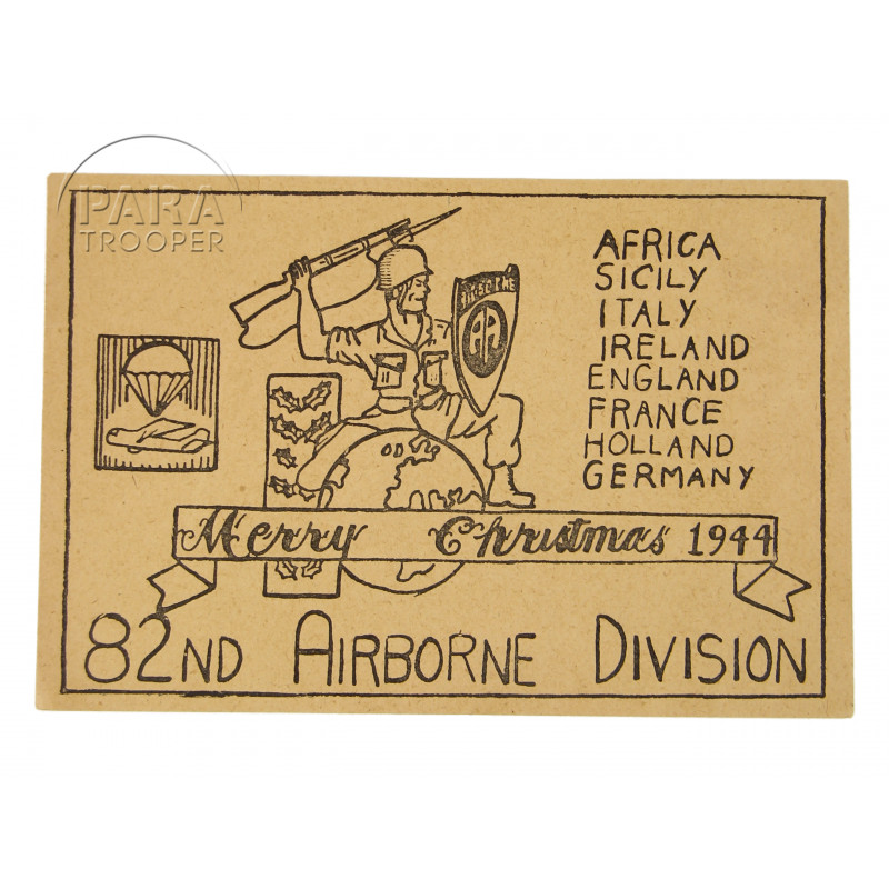 Carte de voeux, 82nd Airborne, Noël 1944 Carte de voeux, 82nd Airborne, Noël 1944