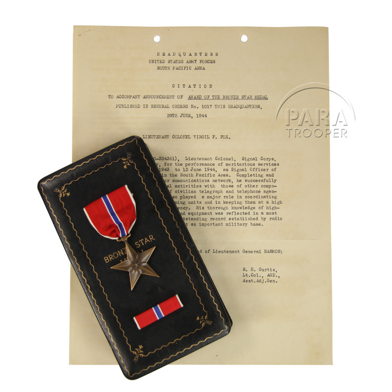 Coffret médaille, Bronze Star, Identifiée Coffret médaille, Bronze Star, Identifiée