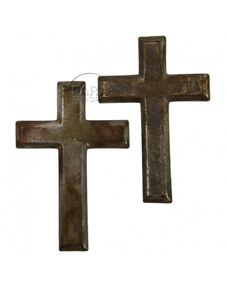 Pair, Insignia, Collar, Chaplain, Sterling Pair, Insignia, Collar, Chaplain, Sterling