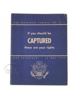 Booklet, "If you should be captured"