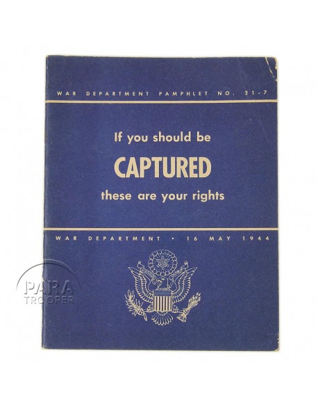Booklet, "If you should be captured"