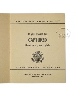 Booklet, "If you should be captured"