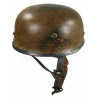 Casque de parachutiste allemand, patiné et grillagé