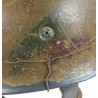 Casque de parachutiste allemand, patiné et grillagé