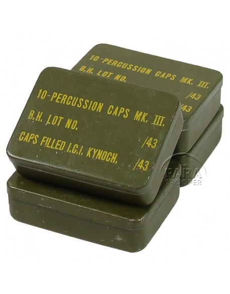 Caps, Percussion, MKIII, tin Caps, Percussion, MKIII, tin
