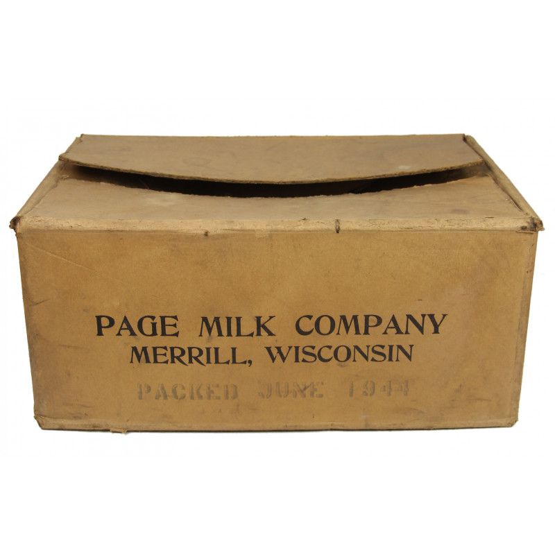 Caisse de ration, Lait en poudre, 1944 Caisse de ration, Lait en poudre, 1944