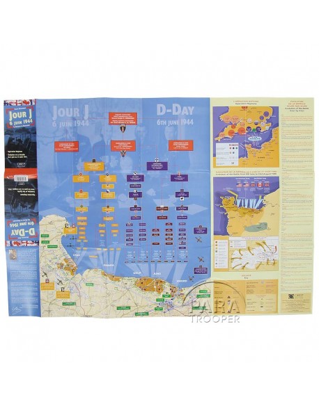 Carte JOUR J - 6 JUIN 1944 La Bataille de Normandie