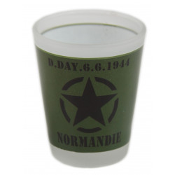 Shot glass, D-Day 6.6.1944, khaki