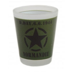 Shot glass, D-Day 6.6.1944, khaki