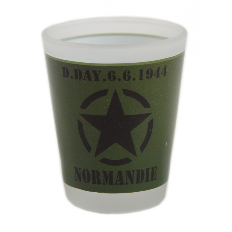 Shot glass, D-Day 6.6.1944, khaki