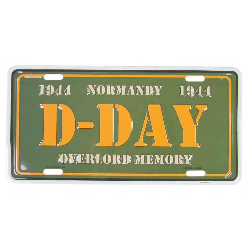 Plaque de véhicule, D-Day Overlord Memory