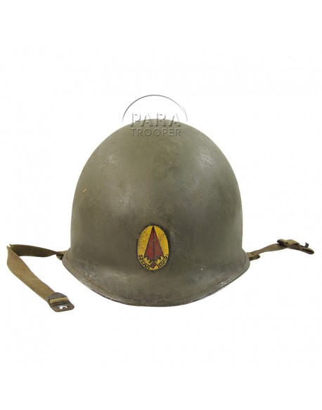 Helmet, complet, USM1, Officer, 3rd Armored, ETO Helmet, complet, USM1, Officer, 3rd Armored, ETO