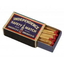 Boîte d'allumettes, Independence Safety Match, 1943, pleine