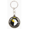 Key Ring, 101st Airborne (Screaming Eagle), silver