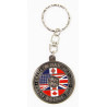 Porte-clés Victory, rond, couleur argent Porte-clés Victory, rond, couleur argent