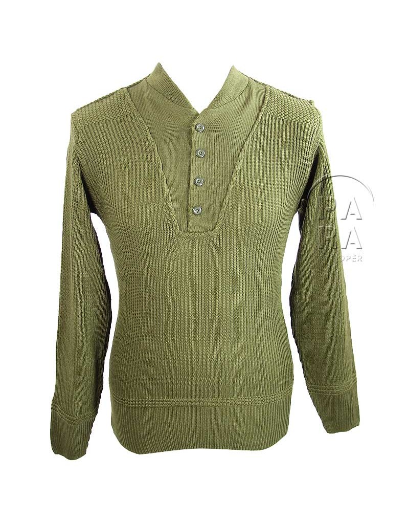 Sweater, High neck, Wool, 5 buttons - Paratrooper