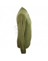 Pull en laine 5 boutons, moutarde