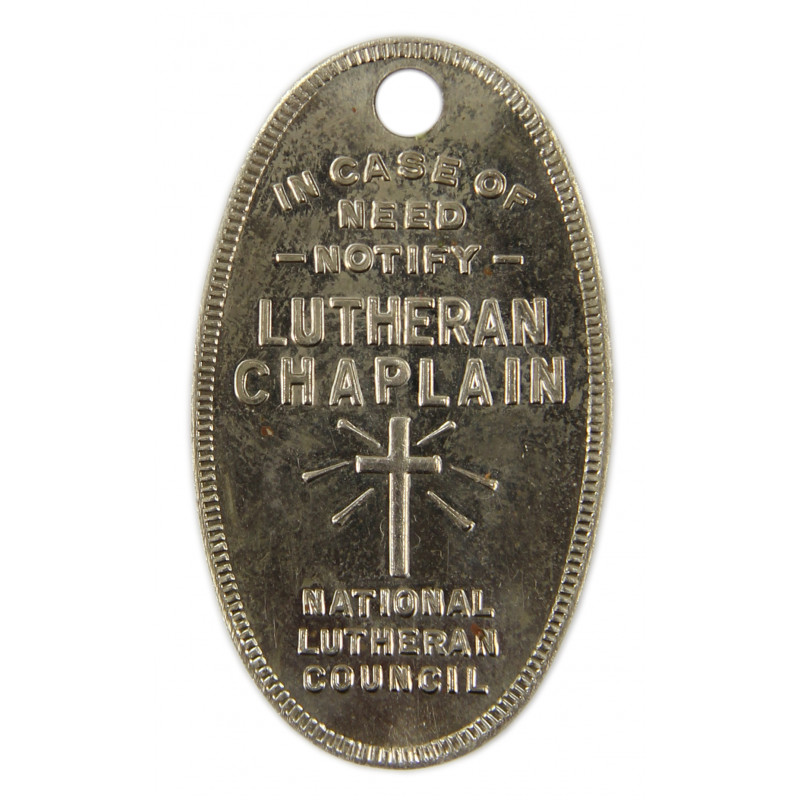 Médaillon religieux US Military personnel, Lutheran, dog tags Médaillon religieux US Military personnel, Lutheran, dog tags