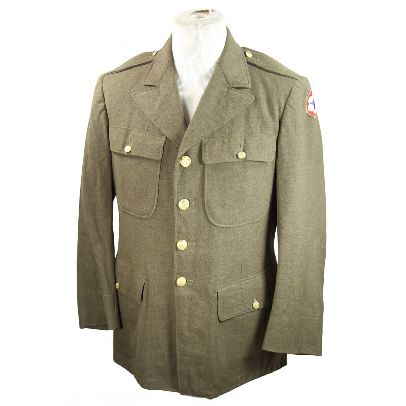 Coat, Wool, Serge, OD, 40R, 1942 Coat, Wool, Serge, OD, 40R, 1942
