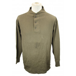 Shirt, Knit, OD, 1942, 4-buttons, 10th Mountain / FSSF
