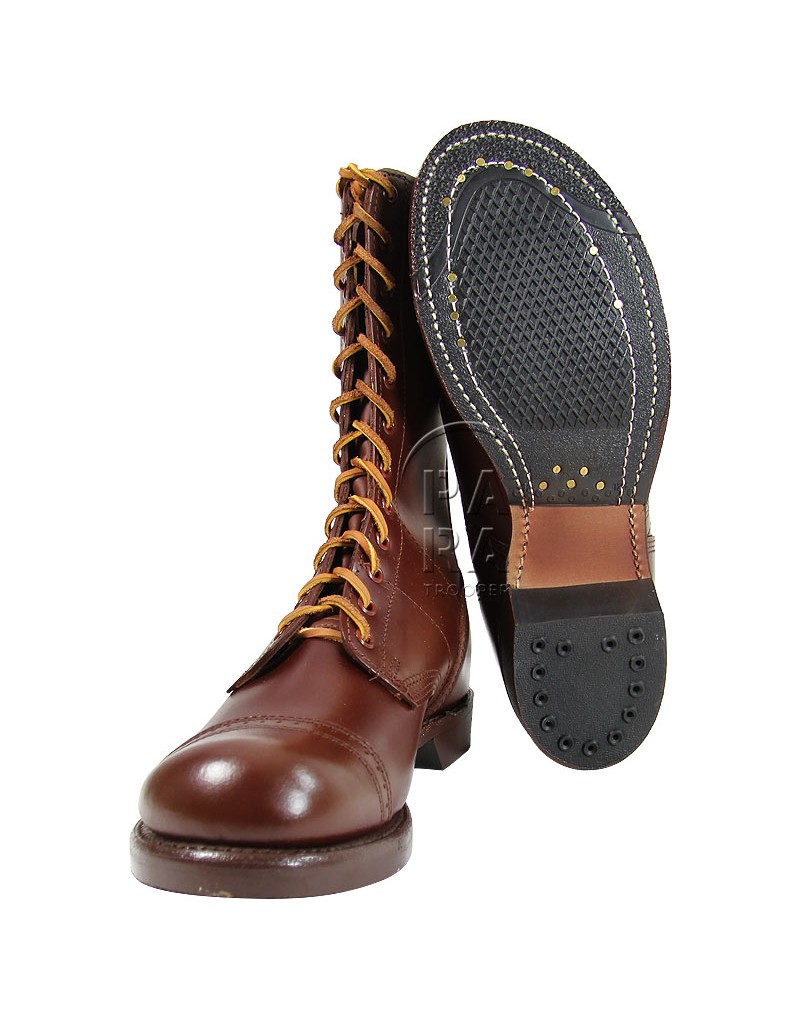 US Army paratrooper brown jump boots, Made in USA, Airborne, Corcoran