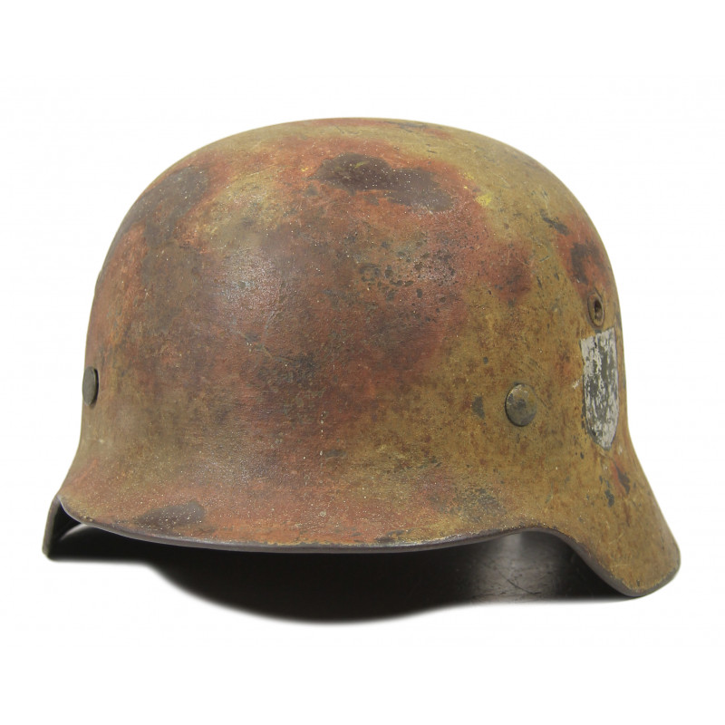 Helmet, M35, Two-tone Camouflage, Holed Helmet, M35, Two-tone Camouflage, Holed