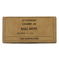 Boîte de cartouches, calibre .45, Olin Corporation