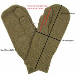 Mittens, wool, trigger finger, US Army