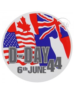 Autocollant D-Day 1944 drapeaux