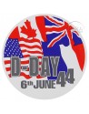 Autocollant D-Day 1944 drapeaux Autocollant D-Day 1944 drapeaux