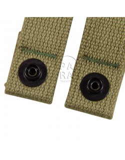 Jugulaires en toile 1er type pour casque de parachutiste