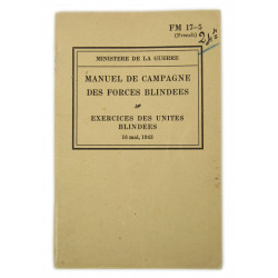 Field Manual 17-5, Exercices des unités blindées, 1943 (French Version)